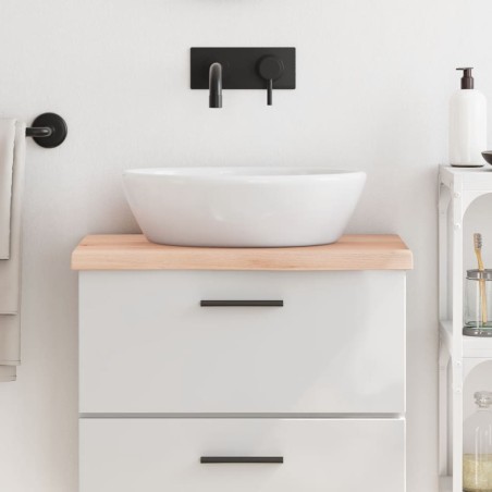 vidaXL Encimera de baño madera maciza sin tratar 60x40x(2-4) cm