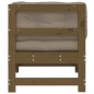 vidaXL Sofá esquinero con cojines madera maciza de pino marrón miel vidaXL Sofá esquinero con cojines madera maciza de pino marrón miel