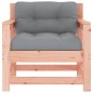 vidaXL Sillones de jardín y cojines 2 uds madera maciza abeto Douglas vidaXL Sillones de jardín y cojines 2 uds madera maciza abeto Douglas