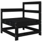 vidaXL Sillón de jardín con cojines madera maciza de pino negro vidaXL Sillón de jardín con cojines madera maciza de pino negro