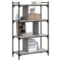 vidaXL Librería 4 estantes madera ingeniería gris Sonoma 76x32x123 cm vidaXL Librería 4 estantes madera ingeniería gris Sonoma 76x32x123 cm