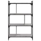 vidaXL Librería 4 estantes madera ingeniería gris Sonoma 76x32x123 cm vidaXL Librería 4 estantes madera ingeniería gris Sonoma 76x32x123 cm