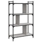 vidaXL Librería 4 estantes madera ingeniería gris Sonoma 76x32x123 cm vidaXL Librería 4 estantes madera ingeniería gris Sonoma 76x32x123 cm