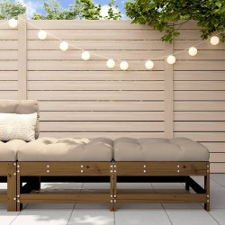 vidaXL Taburetes de jardín con cojines 2 uds madera pino marrón miel