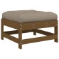 vidaXL Taburetes de jardín con cojines 2 uds madera pino marrón miel vidaXL Taburetes de jardín con cojines 2 uds madera pino marrón miel