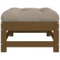 vidaXL Taburetes de jardín con cojines 2 uds madera pino marrón miel vidaXL Taburetes de jardín con cojines 2 uds madera pino marrón miel
