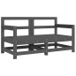 vidaXL Sillones de jardín con cojines 2 uds madera maciza de pino gris vidaXL Sillones de jardín con cojines 2 uds madera maciza de pino gris