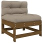 vidaXL Juego de sofás de jardín 3 pzas con cojines madera marrón miel vidaXL Juego de sofás de jardín 3 pzas con cojines madera marrón miel