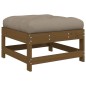 vidaXL Juego de sofás de jardín 3 pzas con cojines madera marrón miel vidaXL Juego de sofás de jardín 3 pzas con cojines madera marrón miel