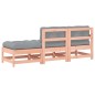 vidaXL Juego de sofás de jardín 3 pzas y cojines madera abeto Douglas vidaXL Juego de sofás de jardín 3 pzas y cojines madera abeto Douglas