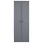 vidaXL Armario de almacenaje para jardín PP ratán gris 65x45x172 cm vidaXL Armario de almacenaje para jardín PP ratán gris 65x45x172 cm