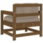 vidaXL Sillones de jardín cojines 2 uds madera maciza pino marrón miel vidaXL Sillones de jardín cojines 2 uds madera maciza pino marrón miel