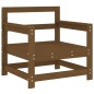 vidaXL Sillones de jardín cojines 2 uds madera maciza pino marrón miel vidaXL Sillones de jardín cojines 2 uds madera maciza pino marrón miel