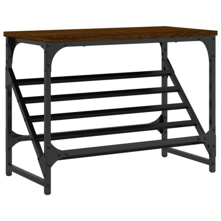 vidaXL Mueble zapatero madera de ingeniería marrón roble 60x30x45 cm