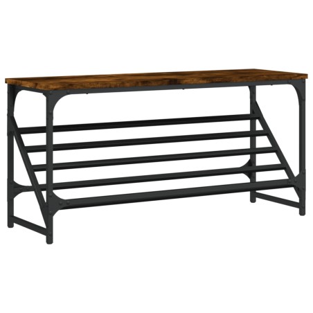 vidaXL Mueble zapatero madera de ingeniería roble ahumado 90x30x45 cm