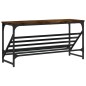 vidaXL Mueble zapatero madera de ingeniería roble ahumado 90x30x45 cm vidaXL Mueble zapatero madera de ingeniería roble ahumado 90x30x45 cm