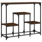 vidaXL Mesa consola de madera de ingeniería marrón roble 89,5x28x76 cm