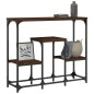 vidaXL Mesa consola de madera de ingeniería marrón roble 89,5x28x76 cm