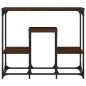 vidaXL Mesa consola de madera de ingeniería marrón roble 89,5x28x76 cm