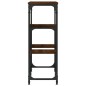 vidaXL Mesa consola de madera de ingeniería marrón roble 89,5x28x76 cm