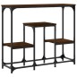 vidaXL Mesa consola de madera de ingeniería marrón roble 89,5x28x76 cm