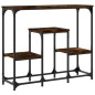 vidaXL Mesa consola madera de ingeniería roble ahumado 89,5x28x76 cm vidaXL Mesa consola madera de ingeniería roble ahumado 89,5x28x76 cm