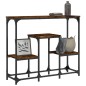 vidaXL Mesa consola madera de ingeniería roble ahumado 89,5x28x76 cm vidaXL Mesa consola madera de ingeniería roble ahumado 89,5x28x76 cm