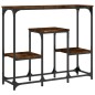 vidaXL Mesa consola madera de ingeniería roble ahumado 89,5x28x76 cm vidaXL Mesa consola madera de ingeniería roble ahumado 89,5x28x76 cm