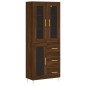vidaXL Aparador alto madera contrachapada marrón roble 69,5x34x180 cm vidaXL Aparador alto madera contrachapada marrón roble 69,5x34x180 cm