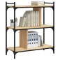 vidaXL Librería 3 estantes madera ingeniería roble Sonoma 76x32x88 cm vidaXL Librería 3 estantes madera ingeniería roble Sonoma 76x32x88 cm