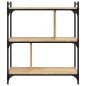 vidaXL Librería 3 estantes madera ingeniería roble Sonoma 76x32x88 cm vidaXL Librería 3 estantes madera ingeniería roble Sonoma 76x32x88 cm