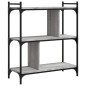 vidaXL Librería 3 estantes madera ingeniería gris Sonoma 76x32x88 cm vidaXL Librería 3 estantes madera ingeniería gris Sonoma 76x32x88 cm