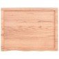 vidaXL Encimera baño madera maciza tratada marrón claro 80x60x(2-6) cm vidaXL Encimera baño madera maciza tratada marrón claro 80x60x(2-6) cm