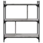 vidaXL Librería 3 estantes madera ingeniería gris Sonoma 76x32x88 cm vidaXL Librería 3 estantes madera ingeniería gris Sonoma 76x32x88 cm