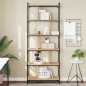 vidaXL Librería 6 estantes madera ingeniería roble Sonoma 76x32x192 cm