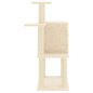 vidaXL Rascador para gatos con postes de sisal color crema 97 cm vidaXL Rascador para gatos con postes de sisal color crema 97 cm