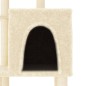 vidaXL Rascador para gatos con postes de sisal color crema 97 cm vidaXL Rascador para gatos con postes de sisal color crema 97 cm