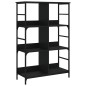 vidaXL Estantería de madera de ingeniería negra 78,5x33x117,5 cm vidaXL Estantería de madera de ingeniería negra 78,5x33x117,5 cm