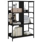 vidaXL Estantería de madera de ingeniería negra 78,5x33x117,5 cm vidaXL Estantería de madera de ingeniería negra 78,5x33x117,5 cm