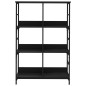 vidaXL Estantería de madera de ingeniería negra 78,5x33x117,5 cm vidaXL Estantería de madera de ingeniería negra 78,5x33x117,5 cm