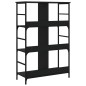 vidaXL Estantería de madera de ingeniería negra 78,5x33x117,5 cm vidaXL Estantería de madera de ingeniería negra 78,5x33x117,5 cm