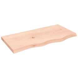vidaXL Encimera de baño madera maciza sin tratar 80x40x(2-4) cm