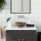 vidaXL Lavabo de cuarto de baño redondo cerámica crema mate vidaXL Lavabo de cuarto de baño redondo cerámica crema mate