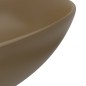 vidaXL Lavabo de cuarto de baño redondo cerámica crema mate vidaXL Lavabo de cuarto de baño redondo cerámica crema mate