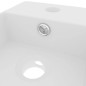 vidaXL Lavabo con rebosadero cerámica blanco mate vidaXL Lavabo con rebosadero cerámica blanco mate