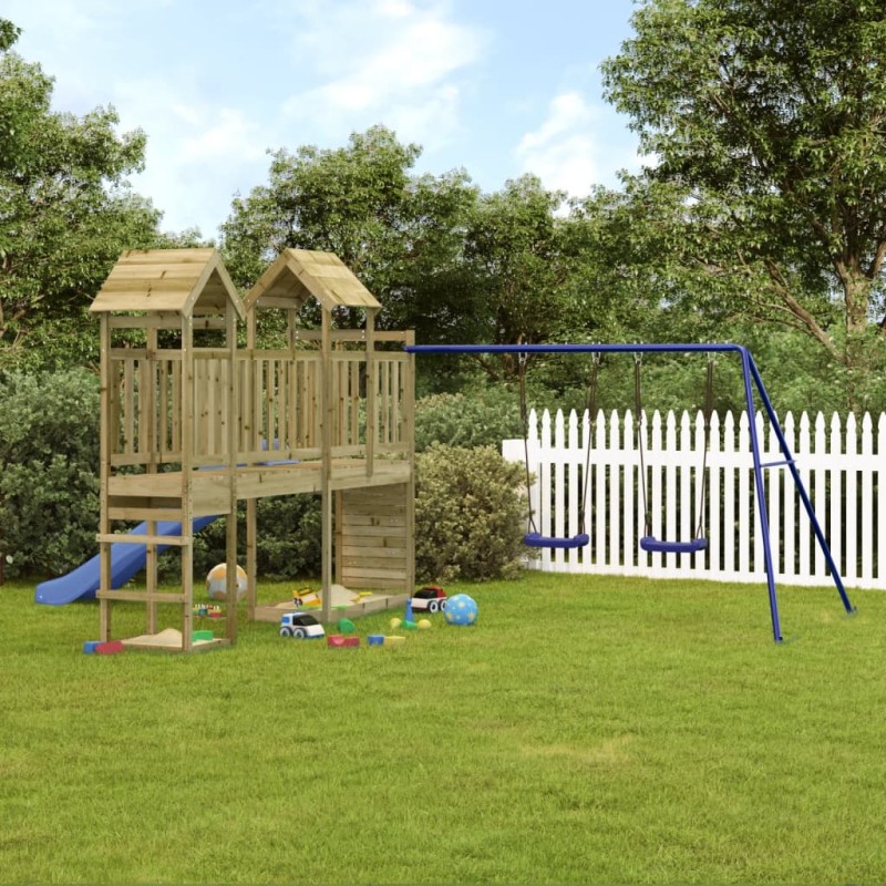 vidaXL Parque infantil de exterior madera de pino impregnada vidaXL Parque infantil de exterior madera de pino impregnada