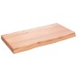 vidaXL Encimera baño madera maciza tratada marrón claro 80x40x(2-6) cm vidaXL Encimera baño madera maciza tratada marrón claro 80x40x(2-6) cm