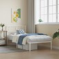vidaXL Estructura de cama de metal con cabecero blanco 90x190 cm vidaXL Estructura de cama de metal con cabecero blanco 90x190 cm