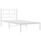 vidaXL Estructura de cama de metal con cabecero blanco 90x190 cm vidaXL Estructura de cama de metal con cabecero blanco 90x190 cm