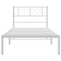 vidaXL Estructura de cama de metal con cabecero blanco 90x190 cm vidaXL Estructura de cama de metal con cabecero blanco 90x190 cm